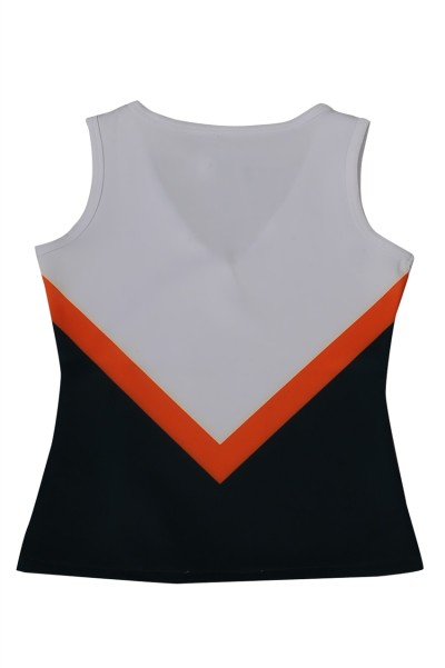 CH200 sample-made cheerleading women's V-neck vest shoulder-exposed waist cheerleading manufacturers  elite cheer uniforms detail view-9
